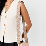 Katie Loxton Canvas Strap - Peony Blush Geometric