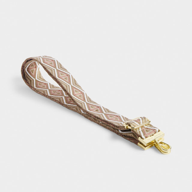 Katie Loxton Canvas Strap - Peony Blush Geometric