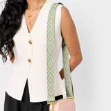 Katie Loxton Canvas Strap - Seafoam Geometric