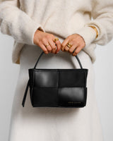 Katie Loxton Taya Hand Woven Suedette Top Handle Bag - Black