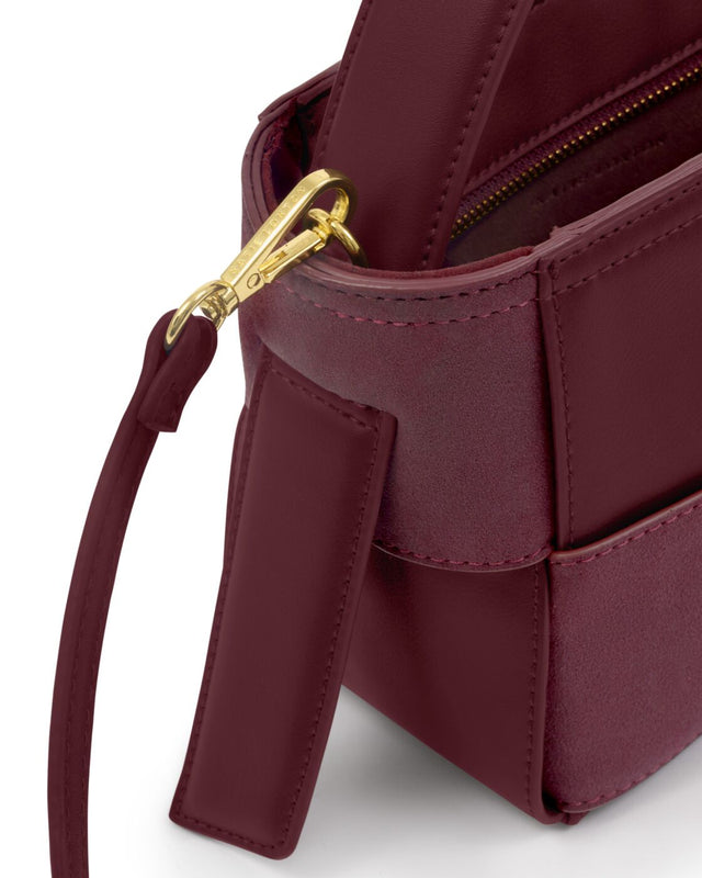 Katie Loxton Taya Hand Woven Suedette Top Handle Bag - Cherry