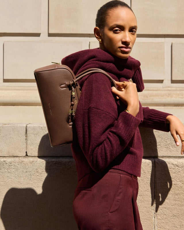Katie Loxton Hadley Bowling Bag in Dark Chocolate