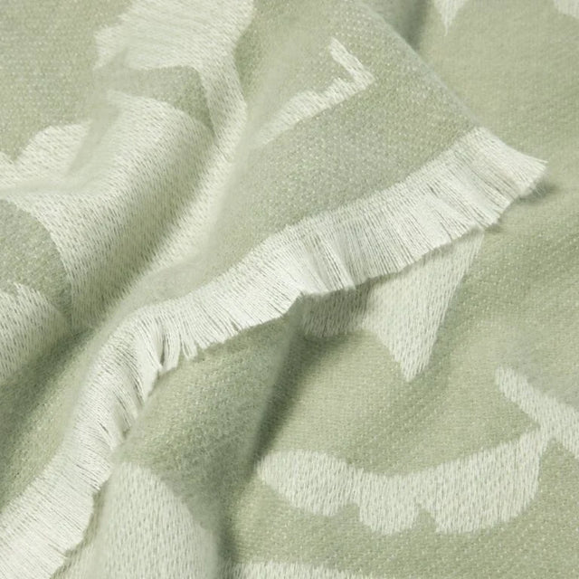 Katie Loxton Floral Blanket Scarf - Sage & Off White