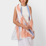 Katie Loxton Printed Scarf - Flowing Vine (Blue/Peony Blush/White)