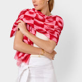 Katie Loxton Printed Scarf - Le Soleil (Red/Pink)