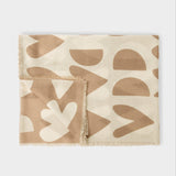 Katie Loxton Printed Scarf - Large Heart (Taupe/Ecru)