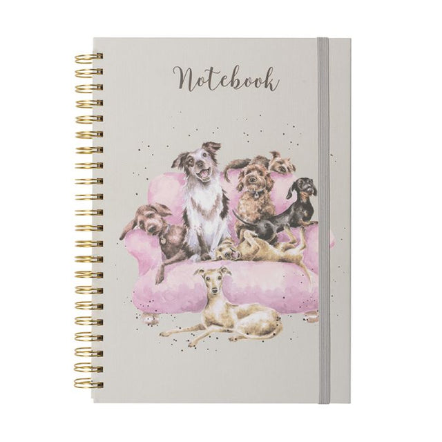 Wrendale Designs A4 Dogs Notebook Movie Night (Grey)
