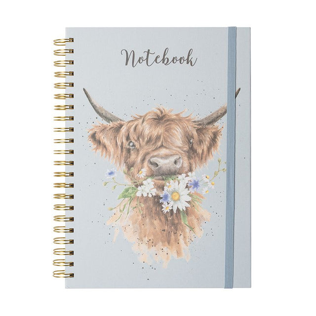 Wrendale Designs A4 Cow Notebook Daisy Coo (Blue)