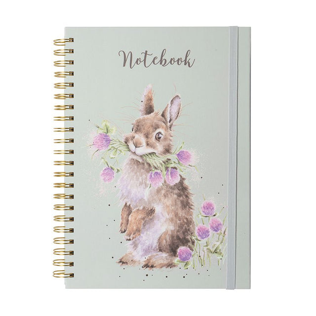 Wrendale Designs A4 Rabbit Notebook Head Clover Heels (Green)