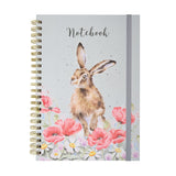 Wrendale Designs A4 Hare Notebook - Field of Flowers