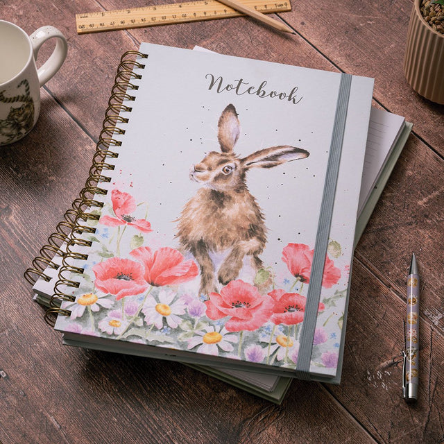 Wrendale Designs A4 Hare Notebook - Field of Flowers