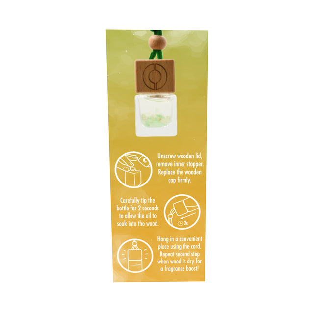 Luxury car diffuser with bright citrus scent and crystal accents