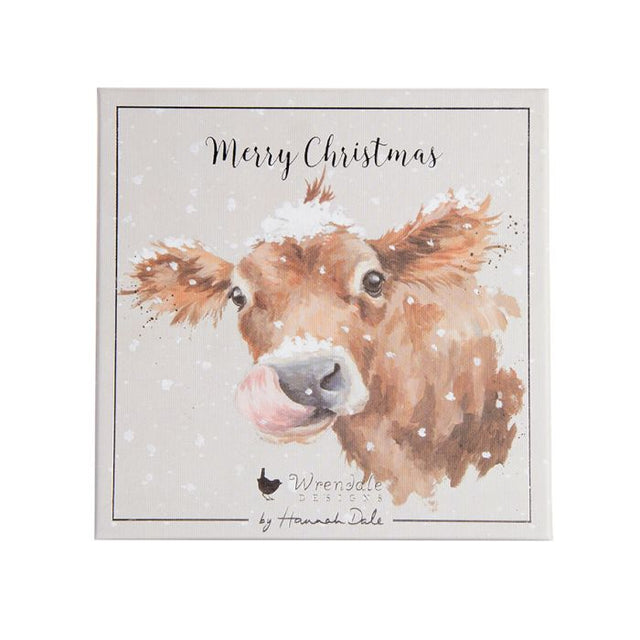 Wrendale Designs First Taste Of Snow (Cow) Luxury Boxed Cards