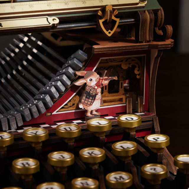 3D wooden puzzle typewriter craft kit for adults and collectors