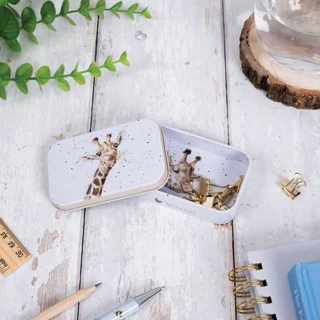 Wrendale Designs Giraffe Mini Tin - Flowers