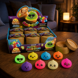 Mystery Neon Glow in the Dark Bao Bun Squishy fidget toy in assorted colours for stress relief and sensory play