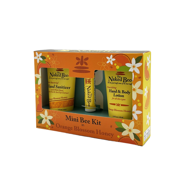 Naked Bee mini kit nourishing floral skincare travel set