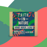 Natural aloe vera soap bar for gentle skin cleansing
