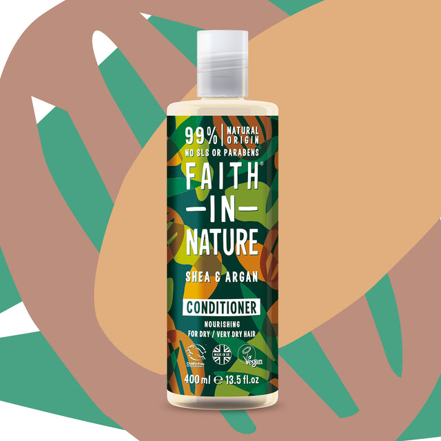 Natural curly hair conditioner with argan oil and shea butter