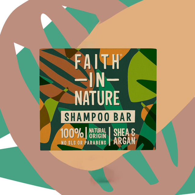 Natural curly hair shampoo bar with argan oil and shea butter