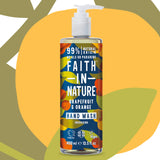 Natural grapefruit liquid hand soap for everyday cleansing