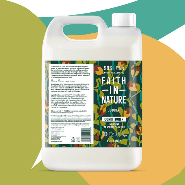 Natural conditioner refill enriched with organic jojoba oil and botanical extracts