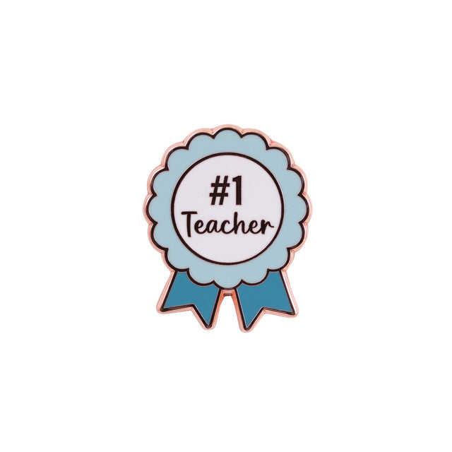 #1 Teacher keepsake pin close-up detail from the Splosh Teacher Gifts range.