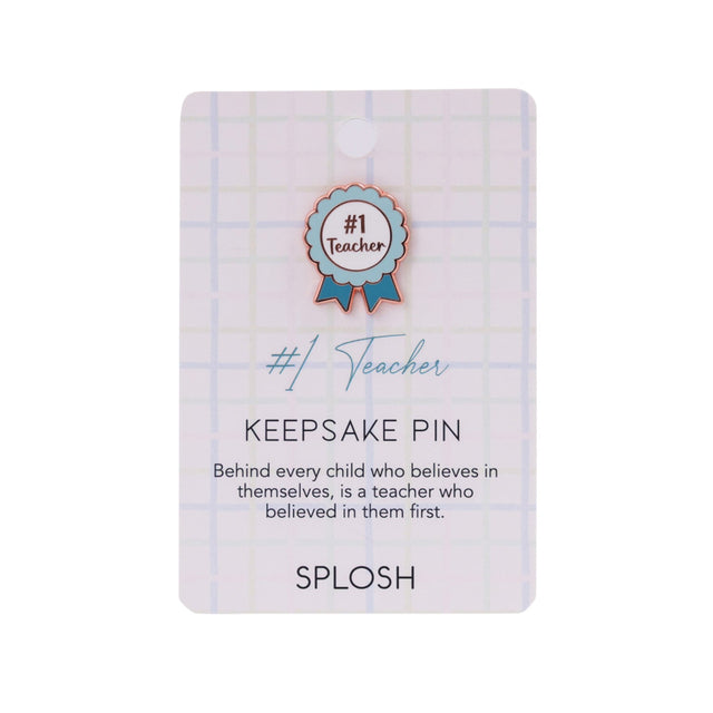 #1 Teacher keepsake pin gift from the Splosh Teacher Gifts range.