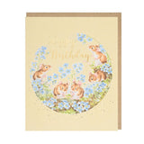 Wrendale Designs Birthday Forget Me Not (Gold foiled) Card