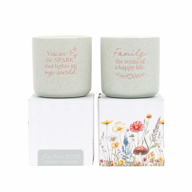 Splosh family positive pot in pastel ceramic finish