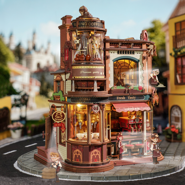 Robotime ROKR Dream Coffee Factory 3D wooden puzzle