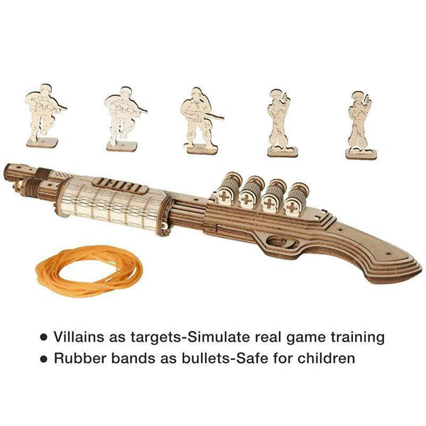 ROKR mechanical wooden puzzle gun model