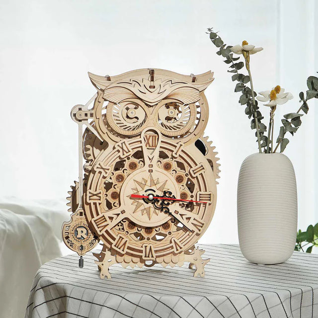 ROKR models owl clock with pendulum and timer