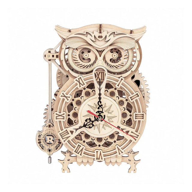 ROKR Owl Clock mechanical wooden puzzle LK503