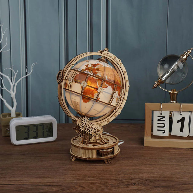 ROKR luminous globe 3D wooden puzzle ST003 lifestyle