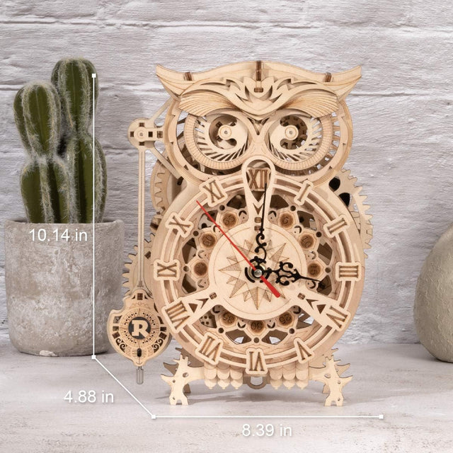 ROKR puzzle working wooden clock model