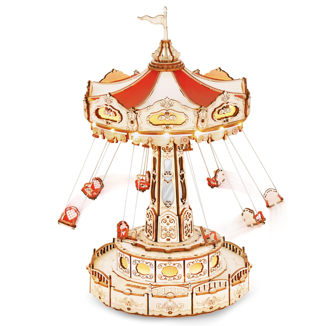 ROKR Swing Ride DIY Music Box EA02 wooden puzzle model