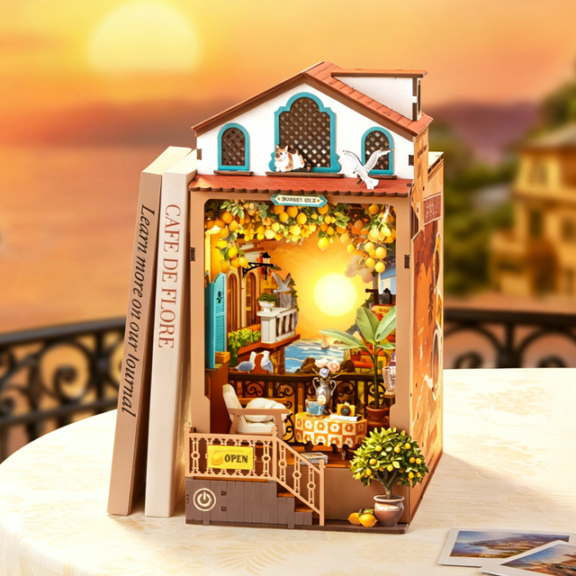 Rolife Sunset Isle DIY book nook wooden model kit
