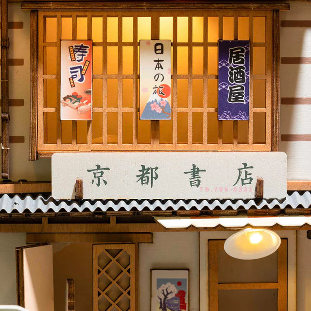 Rolife kits UK Japanese book nook shelf insert detail