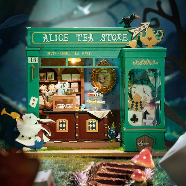 Robotime Rolife Wonderland tea shop DIY miniature