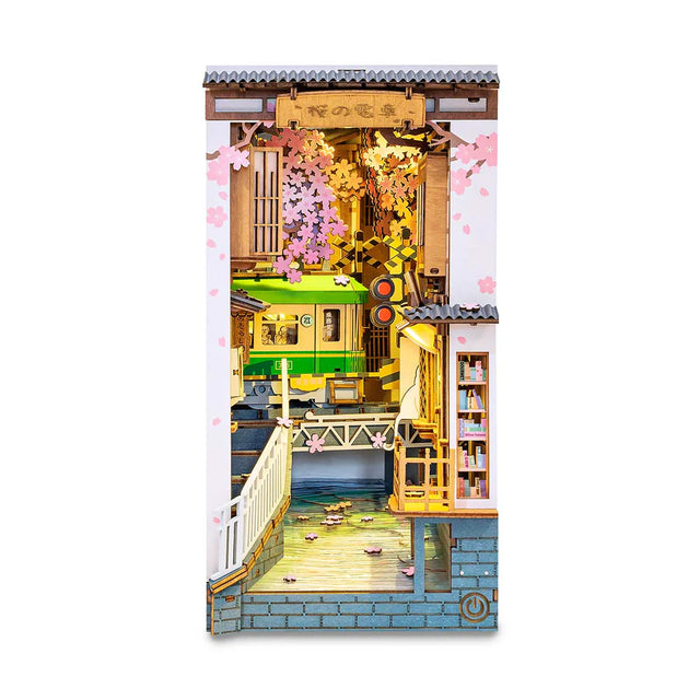 Rolife Sakura Densya book nook kit TGB01 with LED light