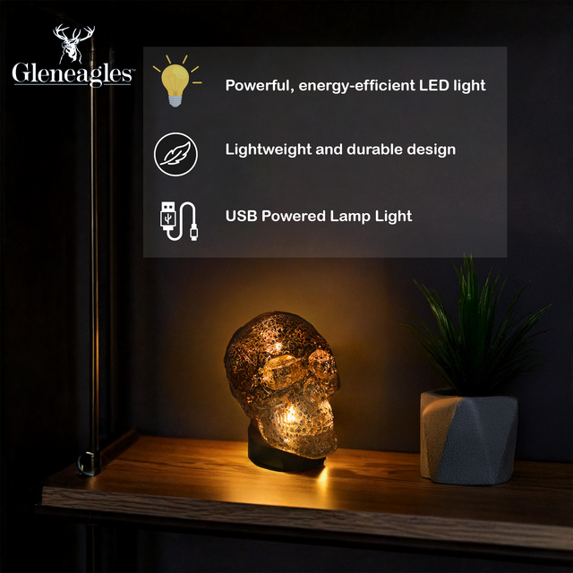 Gleneagles Flame Skull Large - LED USB Lamp