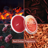 Smoky wood scented candle by Cello with sensual warm aroma