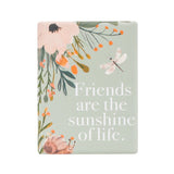 Cottage Grove Friends ceramic fridge magnets by Splosh with heartful message and home design.