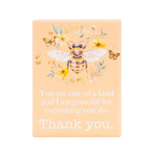 Cottage Grove Thank You ceramic fridge magnets by Splosh with heartful message and floral design.