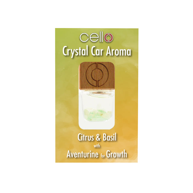 Fresh citrus car air freshener by Cello with clean energising fragrance