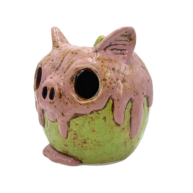 Unusual pig candle holder halloween decor collectible ornament