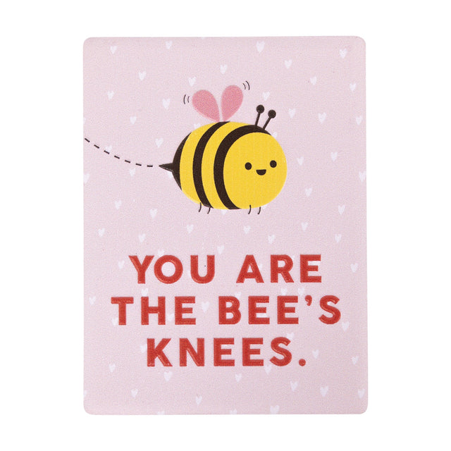 Valentine’s Day ceramic magnet with you are the bees knees message