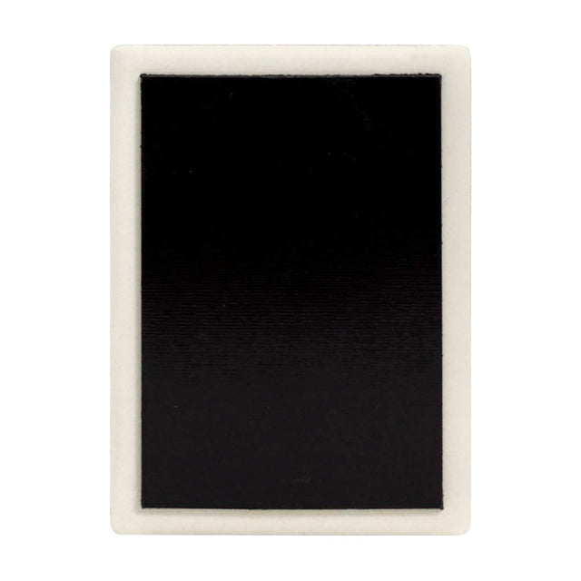 Back of ceramic Valentine’s Day magnet showing magnetic backing