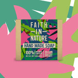 Vegan dragon fruit soap bar with tropical fragrance